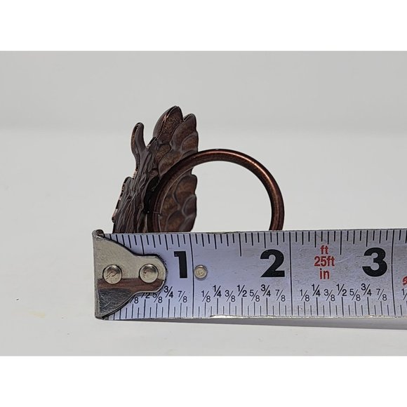 Vintage Metal Grapevine Napkin Rings Brushed Brass Or Gold Tone Set Of‎ 5 - Picture 7 of 8